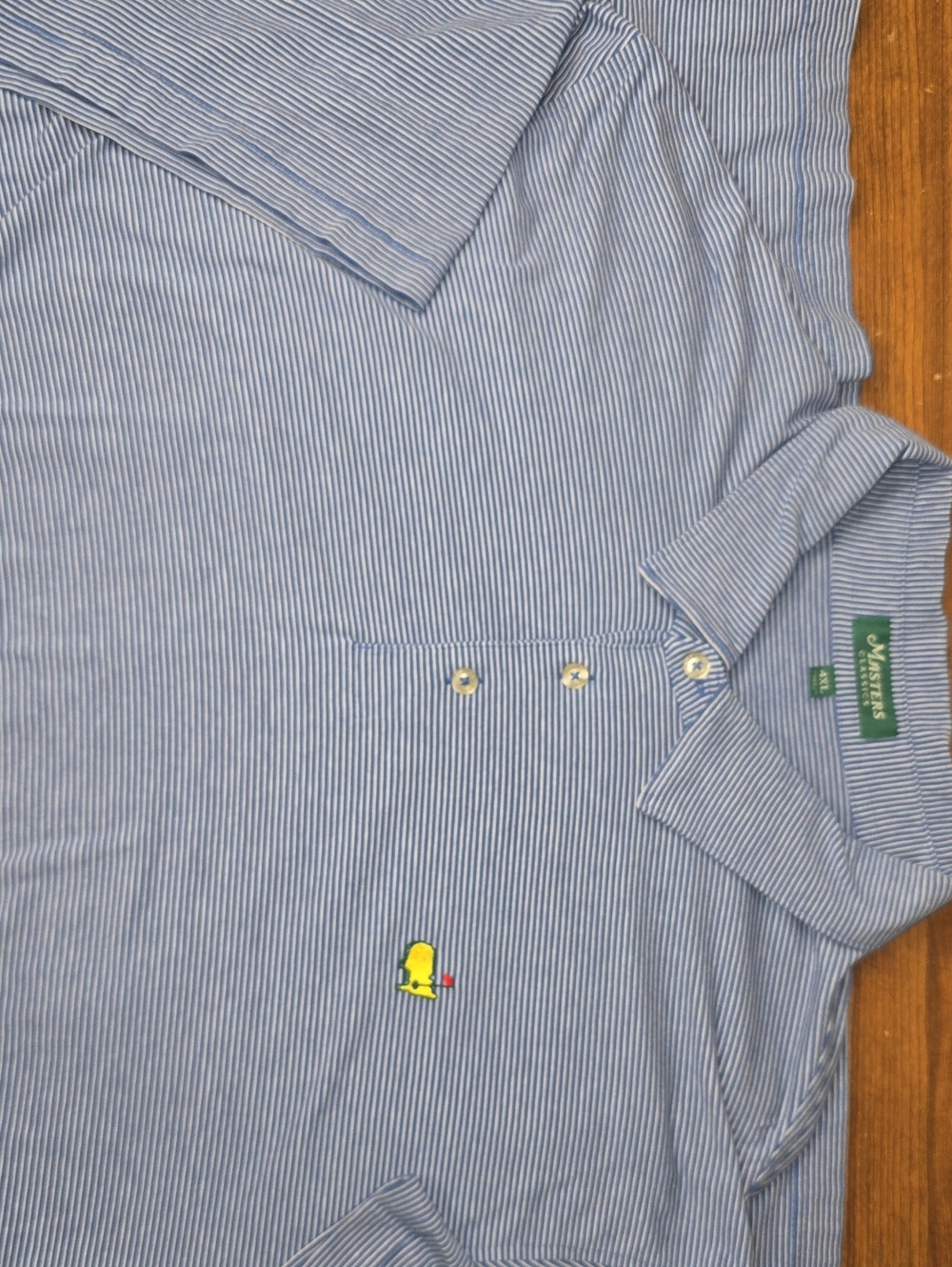 Masters Golf Blue 4XL Striped Short-Sleeve Polo Shirt -